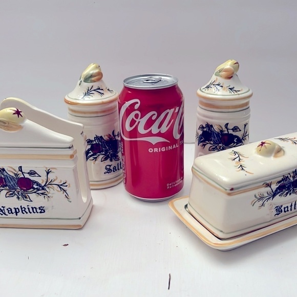 Italia by Arnart Creation Japan Salt Pepper Butter Dish Napkin Holder Spoon Rest - Picture 11 of 12